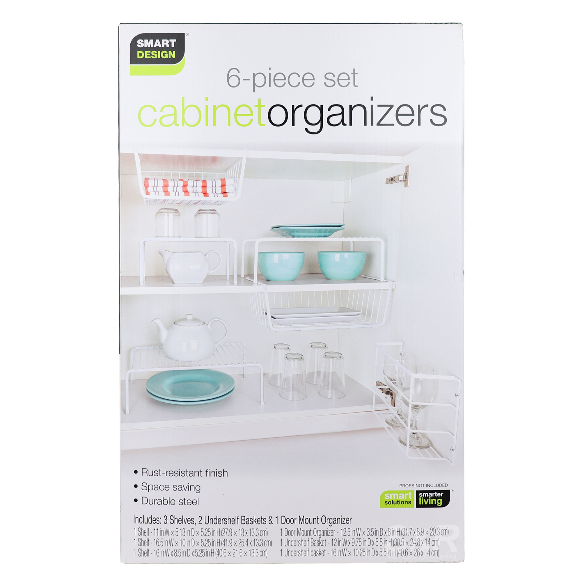 Smart Design Cabinet Organizers 6pc set
